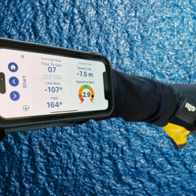 iPhone attached to a Lifeproof armband