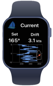 Pathfinder Sailing - Apple Watch Current screen