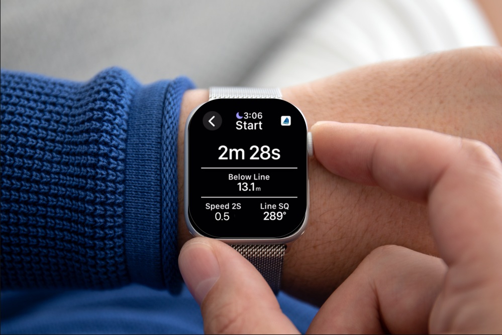 Pathfinder Sailing Watch app Start screen