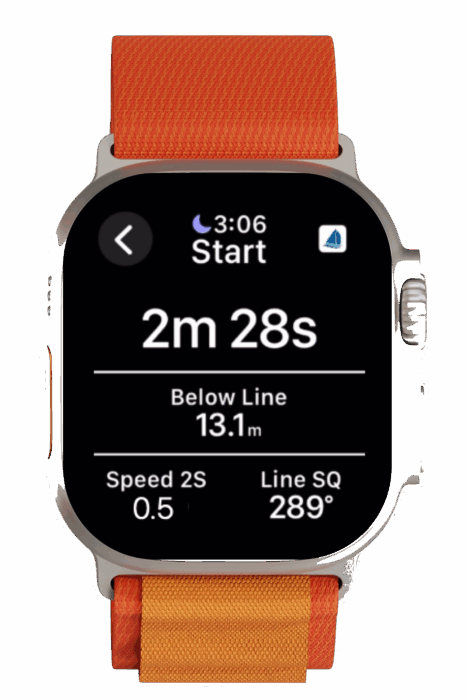 Pathfinder Sailing for Apple Watch - Start scree
