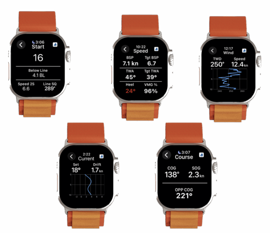 Pathfinder Sailing Watch Screens Pathfinder Sailboat Racing Watch screens