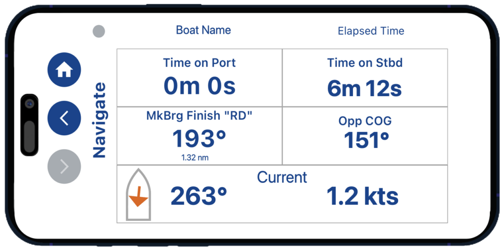 Patthfinder Sailing Navigate screen