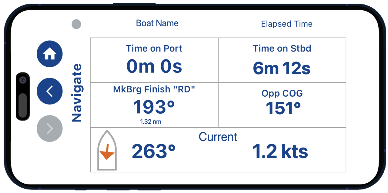 Patthfinder Sailing Navigate screen